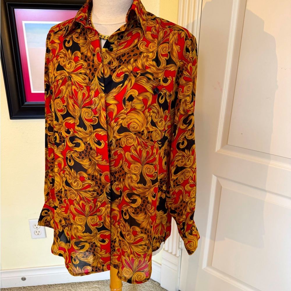 80’s style ladies button down shirt - size Small (EUR 34)